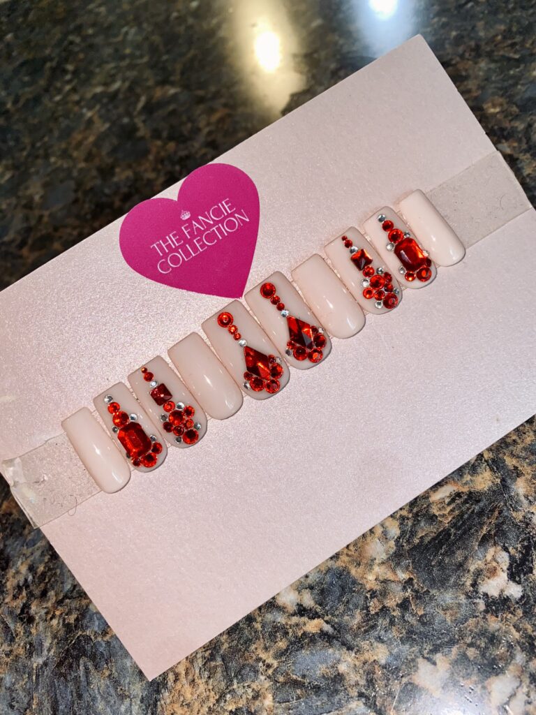 The Fancie Collection Instant Luxury Gel Manicure in Ruby Chandelier in Medium Square